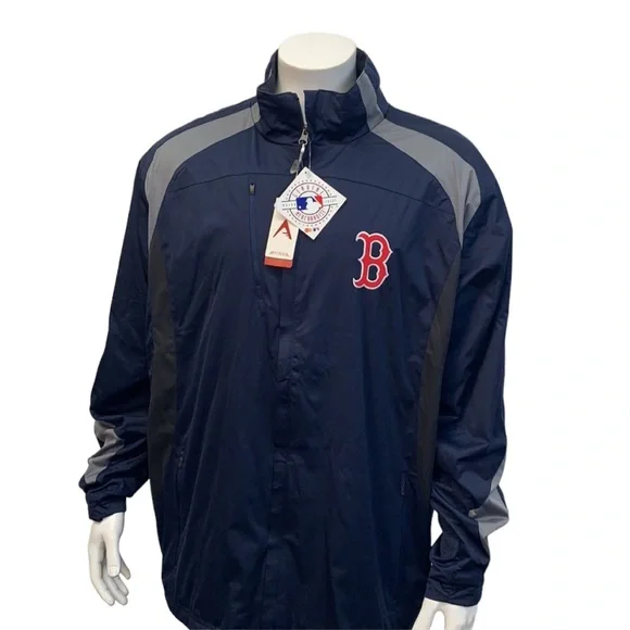 Boston Red Sox MLB Antigua Genuine Merchandise Blue Embroidered Jacket Size XXL